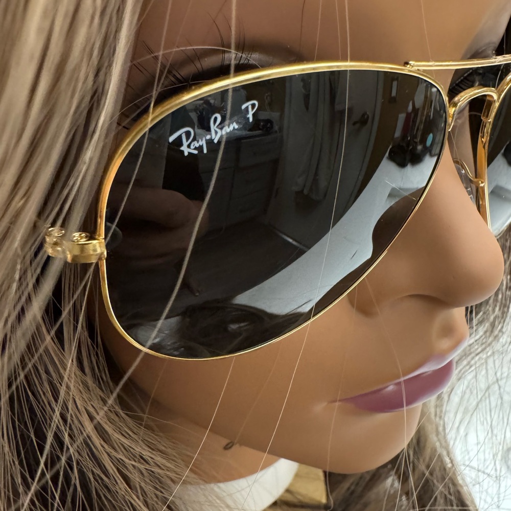 Ray-Ban Gold Frame Aviator Sunglasses Large Frames Vintage - Picture 11 of 14
